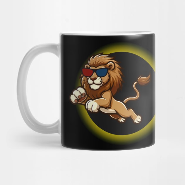 Total solar eclipse. Ring of Fire. Lion by Ideas Design